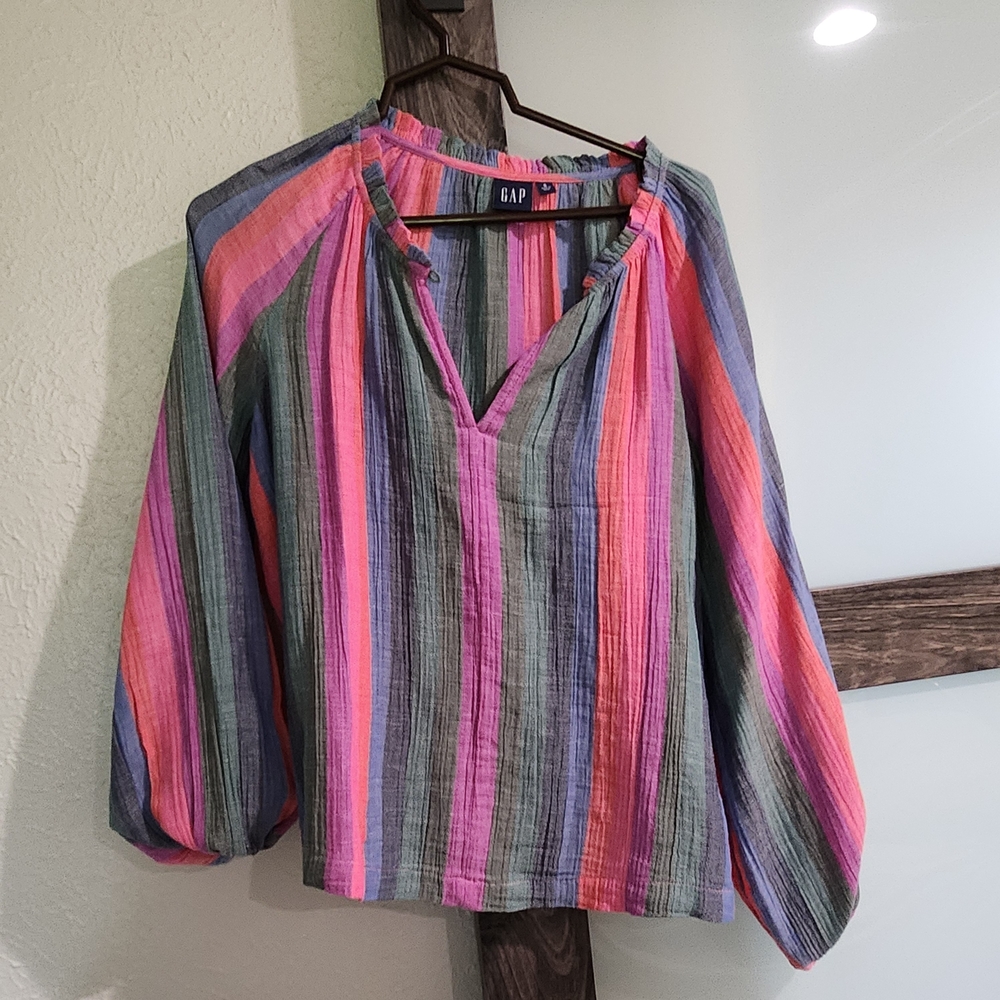 3/$15 GAP Women's Colorful Striped Blouse